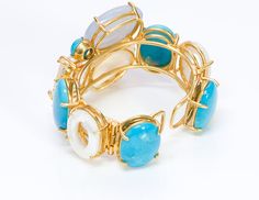 Bounkit Cuff Bracelet Limited Edition Bounkit  gold plated turquoise bracelet in excellent condition.Approximate Measurements: Inside Length 6.3” (best suitable for a small wrist).Made in New York City. Luxury Turquoise Bangle Bracelets, Luxury Handmade Turquoise Bracelets, Luxury Handmade Turquoise Bracelet, Genuine Love, Pearl Shell, Cuff Bracelet, Antique Jewelry, Turquoise Bracelet, Mother Of Pearl