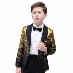 Glitter Suit, Formal Wedding Suit, Piano Performance, Sequin Suit, Kids Blazers, Boys Tuxedo, Kids Formal, Sequin Blazer