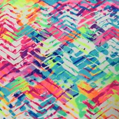 an abstract painting with multicolored lines