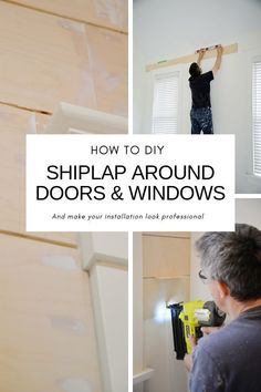 how to diy shiplap around doors and windows