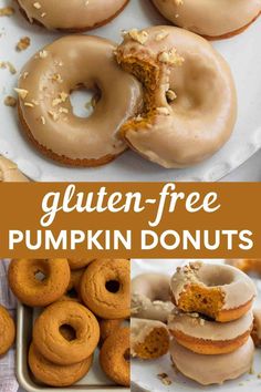 gluten - free pumpkin donuts are the perfect treat for fall