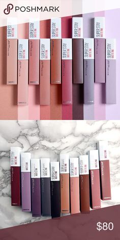 Maybelline SuperStay Matte Ink Liquid Lipstick Set Kate Moss Lipstick, Best Lipstick Color, Revlon Super Lustrous Lipstick, Huda Beauty Makeup, Maybelline Superstay, Long Lasting Lip Color