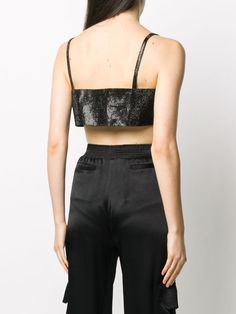 Shop black Nuè Charlotte crystal-embellished top with Express Delivery - Farfetch