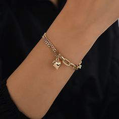 "14k Gold Bracelet | Double Curb Chain and Paperclip Thick Link w/ Lobster Claw Lock Bracelet with Puffed Heart Pendant | Gift for Her * Material: 14k Yellow Gold, 14k Rose Gold, 14k White Gold, * Weight: 6,20gram (1 Charm, 7,5\" +/-%10 due to size) Contact me if you are unsure about length. Extension links are standard for minor adjustments. ∙ P R O D U C T I O N ∙ * All of my products are handmade and crafted with care and love:) * All of my products are SOLID GOLD, no gold fill, no gold coati Gold Metal Heart Bracelet For Wedding, Gold Bracelet With Heart Charm For Wedding, Gold Charm Bracelet With Heart Charm For Wedding, Elegant Wedding Chain Bracelet With Heart Charm, Gold Chain Bracelet With Charms For Valentine's Day, Gold Double Heart Charm Bracelet For Valentine's Day, Elegant Wedding Charm Bracelet With Heart Charm, Heart Charm Chain Bracelet For Wedding And Valentine's Day, Elegant Wedding Heart Bracelet With Charms