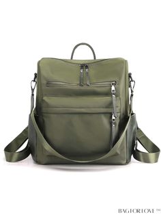 BagForLove - Classic Zip-Front Backpack: Stylish and Convenient Product Description Color Green Strap Type Adjustable Composition 20% Polyurethane Bag Size Medium Pattern Type Plain Material Polyamide Closure Type Zipper Type Classic Backpack Style Fashionable Size Chart INCH CM Strap Length Bag Height Bag Width Bag Length 27.6 inch 14.2 inch 5.9 inch 13 inch Strap Length Bag Height Bag Width Bag Length 70 cm 36 cm 15 cm 33 cm Details Pictures Similar Products h2 { text-align: center; } /* æ¢è¡ Leather Work Bag, Leather Backpack Purse, Backpack Style, Leather Travel Bag, Travel Handbags, Travel Purse, Convertible Backpack, Convertible Bags, Classic Backpack