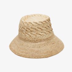 Color: natural    100% raffia    fit: one size | brim: 3.25" | crown: 4"    care: spot clean with damp cloth Crochet Bucket, Crochet Bucket Hat, Lk Bennett, Classic Wardrobe, Blue Flats, Pocket Bag, Pattern Mixing, New Arrival Dress, Sun Hat