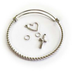 Charm Bangle Bracelet Making Kits – Just Add ScriptCharms Jewelry Making Charms! Heart-shaped Charms Beaded Bracelets For Jewelry Making, Adjustable Charms Bracelets As Gifts, Adjustable Charms Bracelets For Gifts, Adjustable Charms Bracelet For Gift Making, Charm Bangle Bracelets, Making Jewelry For Beginners, Scripture Jewelry, Twisted Bangle, Adjustable Bangle Bracelet