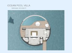 an aerial view of the ocean pool villa, which is on display at this year's show