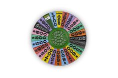 a wheel of fortune with numbers and symbols on it