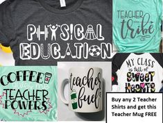 "Teachers get ready back to school with these super cute teacher sayings and can personalized with your name. Buy any 2 teach shirts or bags and get a Teacher mug free.... All sizes and different colors can be done, if you do not see your size or color you want, just convo me for availability. This unisex crew neck T-shirt comes in a relaxed style. Order your normal size for a loose fit, or size down one for a more fitted look. If you would like a Ladies cut, please add in the note section. NOTE Customizable Casual T-shirt For Back To School, Personalized Casual Tops For Teacher Appreciation, Personalized Tops For Back To School, Personalized T-shirt For Teacher Appreciation And Back To School, Personalized Teacher Appreciation T-shirt For Back To School, Personalized Tops With School Spirit For Back To School, Personalized Tops For Back To School With School Spirit, Personalized T-shirt For Back To School, First Day Of School Funny