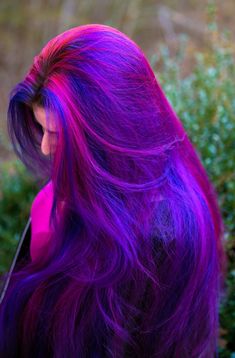 Galaxy Hair, Creative Hair Color, Multi Colored Hair, Hair Color Crazy, Bright Hair Colors, Pretty Hair Color