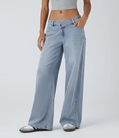 Casual Jeans, Low Rise, Style Me, Wide Leg, Zipper, Knitting, Pants, Trousers