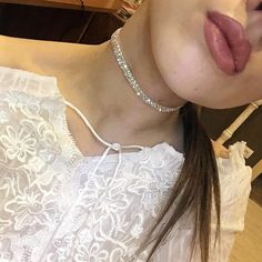 This Elegant Elastic Cord Choker Necklace is classified as Wedding Jewelry or as Luxury jewelry, which will add a touch of elegance. The Choker Necklace looks dazzling, for the occasion of the wedding ceremony, graceful and charming. Silver Color is a classic and chic choice, withstands the test of time. You can wear this Elegant Elastic Cord Choker Necklace on its own or partner with classic silhouettes for an which will add a touch of elegance pairing. TJ(trendyjewelrys.com) is your premier sh Crystal Choker Necklace, Detailed Necklace, Crystal Choker, Jewelry Choker, Choker, Chain Styles, Luxury Jewelry, Crystal Rhinestone, Wedding Bridal