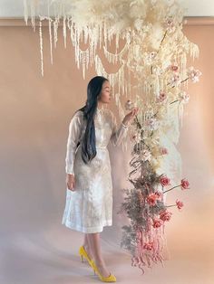 VINTA Gallery | Barong Bestida (Vanda Javierae) Wedding Dresses With Set-in Long Sleeves, Barong Tagalog For Women, Filipiniana Wedding, Barong Tagalog, Just For Men, Bishop Sleeve, Silk Organza, New Version, Embroidered Design