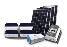 solar panels and batteries are shown in this image