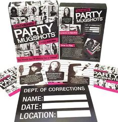 the party mugshots game is in its packaging