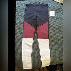 Nwt Whisper Brand Color Block Front And Back Full Length Thick And Stretchy Brand Colors, Yoga Leggings, Color Block, Pant Jumpsuit, Full Length, Pants For Women, Black White, Leggings, Yoga