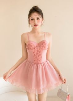 Get ready to captivate the beach crowd with romantic dress. This delightful swimsuit dress, in a soft pink hue, epitomizes sweet Lolita style with its solid pattern and detailed design. The push-up bra and sweetheart neckline not only enhance your figure but also offer all-day comfort. The beautiful ruffles and a delicate flower detail add a playful and feminine touch, setting you apart from the crowd. Color: PinkStyle: Sweet,LolitaPattern Type: SolidDetails: Ruffles,FlowerBra Type: Push UpNeckl Skirt Swimsuit, Pink Summer Dress, Push Up Swimsuit, Detailed Design, Swimsuit Dress, Flower Detail, Romantic Dress, Sweet Lolita, Pink Summer