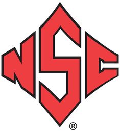 the red and black logo for north carolina state university, which is located on top of a