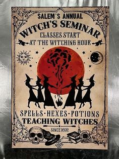 an advertisement for witches seminar at the witching hour in salem, n c on friday, oct 8, 2009