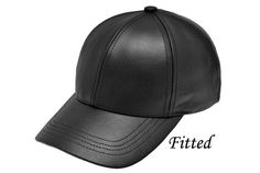 Your favorite baseball cap shape made with genuine cowhide leather. Fitted sizes from M-XXL and comes in black or brown. Made proudly in USA. Adjustable Black Leather Baseball Cap, Black Leather Adjustable Baseball Cap, Black Leather Baseball Cap, Classic Leather Baseball Cap For Outdoor, Classic Leather Six-panel Baseball Cap, Classic Leather Snapback Baseball Cap, Mens Leather Hats, Black Leather Hat, Innovative Materials