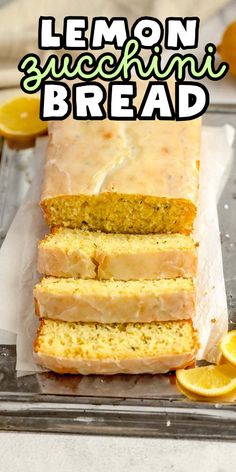 Lemon bread with zucchini Lemon Zucchini Loaf, Use Up Zucchini, Zucchini Loaf, Lemon Zucchini Bread, Lemon Zucchini, Lemon Glaze, Zucchini Bread Recipes, Best Food Ever, Delicious Bread