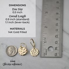 These luxurious hand crafted shiny gold filled statement earrings are meticulously hammered for a subtle sparkle and are paired with secure elegant standard or hinged lever-back ear wires. They are equally happy to be paired with everyday jeans or a dress. Earring discs are 1/2 inch. Overall earring length is 0.9 inch (standard) or 1.1 inch (lever-back). All components are 14K gold filled. Standard earwires come with a set of clear stoppers to prevent loss. Choose from standard or hinged lever-b Everyday Jeans, Disc Earrings, Chains Jewelry, Earring Necklace, Ear Wires, Statement Earrings, Necklaces Bracelets, Jewelry Sets, Jewelry Shop