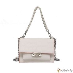 Bird in Bag - New ladies small bags new fashion chain single shoulder crossbody bag small square bag Trendy White Box Bag With Chain Strap, Trendy Flap Clutch Bag, Trendy Beige Clutch With Chain Strap, Trendy Shoulder Bag Clutch With Chain Strap, Trendy Square Clutch With Detachable Strap, Square Evening Bag With Chain Strap, Trendy Rectangular Chain Bag, Trendy White Square Flap Bag, Trendy Square Box Bag