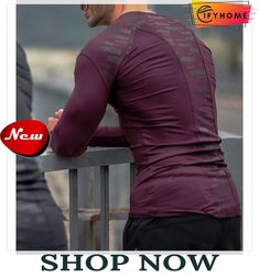 Men's Compression Shirt Running Shirt Long Sleeve Base Layer Athletic Athleisure Winter Breathable Quick Dry Soft Running Jogging Training Sportswear Activewear Wine Red Black Red Functional Winter Activewear, Casual Squat Proof Sports Tops, Casual Activewear With Snug Fit And Crew Neck, Casual Crew Neck Activewear With Snug Fit, Casual Squat Proof Tops For Sports, Red Long Sleeve Activewear For Sports, Casual Snug Fit Crew Neck Activewear, Casual Go-dry Snug Fit Tops, Moisture-wicking Snug Fit Workout Tops