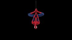 the amazing spider man hanging upside down