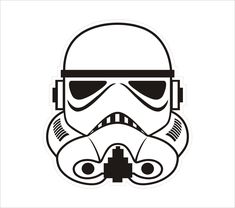 a star wars poster with a storm trooper helmet on it's face and the words,