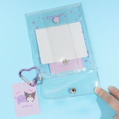 Keep your trinkets inside this super kawaii pouch! It features the cute smiling faces of Kuromi and Baku. The glittery plastic pouch has two snap button closures and a metal carabiner. Comes from the Sanrio Niko Niko Smile Series Kuromi And Baku, Tiny Chum, Clear Pouch, Plastic Pouch, Smiling Faces, Super Kawaii, Kawaii Shop, Face Towel, Sanrio Characters