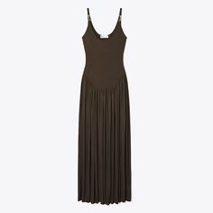 Based on the best-selling swimsuit, the Clip Tank Dress features an elegantly scooped neck and backline, fastened by its namesake metal clip hardware. Free-flowing and easy to wear. Knit Tank Dress, Tory Burch Dress, Golf Dresses, Viscose Dress, Golf Skirts, Tank Top Dress, Womens Bathing Suits, Designer Swimwear, Swimwear Collection