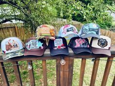 This is a CUSTOMIZABLE listing:  Hats shown in photos are examples. I have hats in nearly every color, and hundreds of patches. DM me with your ideas and we will figure it out!  Foam front trucker hats, adorably decorated with unique embroidered patches!  🎥Video contains all available colors 💫 Hats can be customized* 🚚1-3 day shipping  *Customization will affect price, and all hats are adorned with a star and heart  #trendyhat #truckerhat #patches #customhat #bachelorette #preppy #coachella #