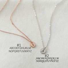 "These minimalist necklace make a contemporary, elegant addition to any ensemble! A custom engraved initial disc necklace would make a perfect gift for yourself and your loved ones. This beautiful and delicate necklace is the perfect layering necklace or beautiful on its own. D E T A I L S - Subtle & Delicate discs - Custom engraved initial - Disc size: 8mm x 8mm - This listing is for one necklace. - Each piece or set comes in a gift box, ready for gifting. E N G R A V I N G - Font choice: F Silver Minimalist Personalized Initial Necklace, Minimalist Round Pendant Charm Necklace For Anniversary, Minimalist Rose Gold Initials Necklace, Personalized Minimalist Charm Necklaces For Her, Minimalist Personalized Charm Necklace For Her, Minimalist Personalized Charm Necklace As Gift For Her, Personalized Minimalist Charm Necklace As Gift For Her, Minimalist Rose Gold Name Necklace As Gift For Her, Minimalist Initial Necklaces For Anniversary