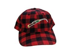 Green Hornet Patch hand sewn onto plaid hat. Average hat size, fits most people. Adjustable Plaid Cap, Plaid Cap One Size Fits Most, Plaid Adjustable Curved Brim Hat, Adjustable Plaid Hat With Curved Brim, Casual Short Brim Baseball Cap For Fishing, Casual Short Brim Trucker Hat For Fishing, Casual Short Brim Fishing Hat, Casual Short Brim Hat For Fishing, Casual Flat Brim Fishing Hat