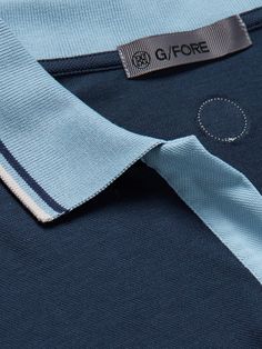 DESIGNED BY MR PORTER. Mr P. has teamed up with G/FORE to deliver golfing garments you can wear well beyond the green. Cut from moisture-wicking piqué for a slightly loose fit, this polo shirt has an open placket and classic stripes along the collar and sleeves. Mr P, Pique Polo Shirt, Mens Polo Shirts, Mr Porter, Moisture Wicking, Porter, Polo Shirt, Golf, Stripes