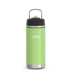 Thermos 18 ounce Stainless Steel Water Bottle with flip-up straw Seafoam Color, Kids Water, Bottle With Straw, Bottle Shop, Food Jar, Kids Water Bottle, Water Bottle With Straw, Dishwasher Racks, Steel Water Bottle