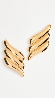 Fast Free Shipping & Free Returns on Heaven Mayhem Wing Earrings at Shopbop. Shop new arrivals from Heaven Mayhem at Shopbop.com Gold Formal Earrings With Gold-tone Logo, Wing Earrings, Gold Branding, Accessories Jewelry, Jewelry Accessories, New Arrivals, 18k Gold, Jewelry Earrings, Free Shipping