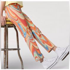 Questions? Leave A Comment Below! Casual Multicolor Bottoms With Retro Print, Multicolor Casual Bottoms With Retro Print, Spring Casual Rainbow Bottoms, Casual Multicolor Rainbow Print Bottoms, Casual Bottoms With Retro Print For Spring, Casual Retro Print Bottoms For Spring, Retro Orange Bottoms For Spring, Colorful Jeans, Wrangler Jeans Women's