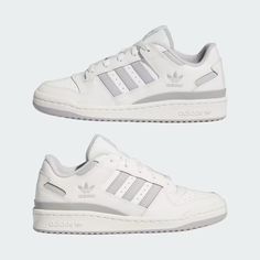 adidas Forum Low CL Shoes - White | Women's Basketball | adidas US Forum Low Cl Shoes, White Shoes For School, Adidas Forum Low Women Outfit, Adidas Shoes Forum, Adidas Low Forum, Adidas Forum Low Outfit, Adidas Forum Lows, White Shoes Adidas, Forum Low Adidas