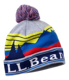 The same quality as our popular Katahdin Pom Hat for grownups, in fun colors and sizes just for toddlers. Its bold, timeless style works perfectly for every adventure. Slightly Fitted. Soft blend of 95% acrylic, 4% nylon and 1% elastane. Handwash, dry flat. Fun multicolor poms for spirited toddlers. Imported. | Toddlers' L.L.Bean Pom Hat, Synthetic/Nylon Multicolor Brimmed Hat For Outdoor, Multicolor Brimmed Outdoor Hat, Multicolor Adjustable Hat For Outdoor Activities, Multicolor Beanie For Outdoor, Adjustable Multicolor Casual Hats, Multicolor Casual Sports Hats, Casual Multicolor Adjustable Hats, Multicolor Outdoor Hat, One Size Fits Most, Multicolor Outdoor Hat, One Size