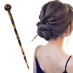 PRICES MAY VARY. 【7.3Inch Long Hair Sticks】: Unique design holds the hair firmly, classic style, the Hair Styling sticks are the perfect choice for an elegant look 【Material】: The Chignon Stick is made of quality cellulose acetate material with a good gloss surface; these are thicker hair sticks that do not make them easy to break. Use these hair sticks at various parties to make you look more charming 【Non-slip】: The unique spherical design allows the hair stick to stay on the bun and will not Thick Long Hair, Hair Pack, Thicker Hair, Hair Stick, Cellulose Acetate, Hair Sticks, Hair Pin, Hair Accessories For Women, Hair Styling