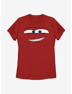 Lightning Mcqueen Shirt, Cars Mcqueen, Her Universe, Big Face, Disney Pixar Cars, Pixar Cars, Lightning Mcqueen, Disney Dream, Womens T Shirt