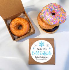 baby it's cold outside donuts with frosting and sprinkles