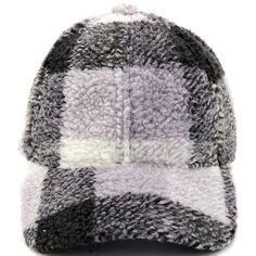 Stay warm and make a fashion statement with the CC Buffalo Plaid Checkered Pattern Sherpa Cap! It features soft Sherpa material, a buffalo plaid print, and an adjustable hook and loop strap for a comfy fit. Time to show off your cozy style with this awesome cap! Size: One Size.  Color: Gray.  Gender: unisex.  Age Group: adult. Ponytail Hat, Visor Cap, Cozy Style, Baseball Women, Hat For Man, Sun Visor, Checkered Pattern, Plaid Print, Cozy Fashion