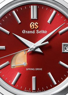 SBGA499 - Caliber 9R 20th Anniversary Limited Edition The Caliber 9R 20th Anniversary SBGA499 is a limited edition timepiece that beautifully encapsulates the essence of the Hotaka mountain range and the vibrant transition of autumn. The watch's striking red dial captures the brilliance of autumn leaves bathed in golden morning sunlight, creating a vivid and captivating display on your wrist. The recessed power-reserve indicator, rendered in a distinctive copper pink, not only adds depth to the Seiko Spring Drive, Golden Morning, Spring Drive, Morning Sunlight, Copper And Pink, Grand Seiko, Limited Edition Watches, Seiko Watches, Boutique Online