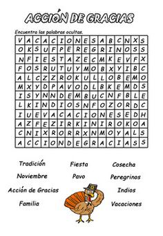 the spanish word search is shown in this image