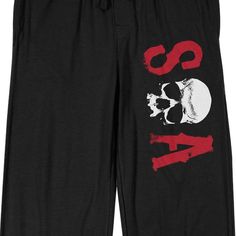 Relax in both comfort and fun style when you step into these cozy and soft Men's Sons of Anarchy SOA Sleep Pants. FEATURES Rounded hem Fly front Two functional side pocketsFIT & SIZING Inseam: 32" Elastic waistband with drawstringFABRIC & CARE Cotton Machine wash Imported Size: XXL. Color: Black. Gender: male. Age Group: adult. Mens Sleepwear, Sleep Pants, Sons Of Anarchy, Fun Style, Fabric Care, Cool Style, Age Group, Sleep, Sleeve Length