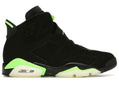 Jordan 6 Electric Green, Jordan Retro 6, Retro 6, Air Jordan 6 Retro, Authentic Jordans, Nike Air Jordan 6, Jordan 6 Retro, Black Jordans, Electric Green